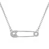 Collar Popular de Clip Transfronterizo, Joyería de Colgante de Circonita de Lujo Ligero de Nicho, Estilo Europeo y Americano, Accesorio Sencillo y Versátil para el Viaje Diario