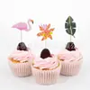 Flor de Hoja Niños Adultos Fiesta de Cumpleaños Horneado Decoración de Pastel Letrero Tarjeta Inserto de Fruta Paquete de 15