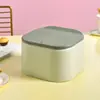 ¡Guau!, Papelera Nórdica Pequeña con Tapa de Botón Pop-Up, Colores Contrastantes, Papelera Pequeña de Escritorio con Tapa, Mesa de Sala de Estar, Mini Escritorio de Oficina