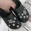 Diapositivas para zapatos de pentagrama plateado y galaxia DIY transfronterizas, decoraciones creativas para zapatos con un toque de alta gama, accesorios desmontables