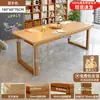 Escritorio para sala de estar, escritorio largo grande para leer y estudiar, mesa de comedor para el hogar, mesa doble larga, estación de trabajo para computadora