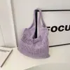 Bolso de Hombro Tejido de Gran Capacidad Nuevo de Verano Bolso de Axila Bolso Tote para Mujer de Verano Bolso para Playa, Vacaciones y Ocio