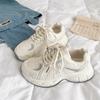 Tênis de Papai Feminino Malha Respirável 2025 Novo Primavera e Verão Super Popular Sapatos Brancos Sapatos Esportivos Casuais Estilo Quente