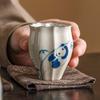 Panda pequeño pintado a mano cuerda Copa Maestra de la Luna Taza Individual Madera de pasto gris juego de té Taza de té cerámica taza de té kung fu té taza de té