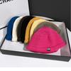 Sombreros para hombre de moda gorro de lana tejido con parche pequeño sombrero de otoño e invierno para mujer estilo ratero yuppie casero sombrero de marca de moda sombrero hip-hop gorro para cubrir la cabeza