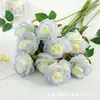 Flor Artificial Rosa Gelo Quebrado Azul Adereços para Fotografia de Tiro ao Ar Livre Flor Falsa Arranjo de Flores para Vaso de Casa Decoração Flor Imortal