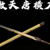 Ciudad de Longquan Metal Arma Fría Espada Espada Han Sin Afilar Forjada Integrada Esmalte Azul Espada del Emperador Dragón Alma de Hielo Regalo del Festival