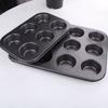 Plato para tostar antiadherente de 6 tazas redondas, molde para hornear crujiente de turrón con forma de copo de nieve, bandeja para hornear pasteles domésticos, taza Mafen