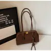 Moda internacional, bolsa de ombro com textura fosca, estilo novo, grande capacidade, design retrô, adequada para o dia a dia, estilo bolsa de boliche, bolsa de axila, moderna