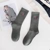 Calcetines Cityboy para Hombre y Mujer Estilo Coreano Ins Moderno Bordado Acento de Letra Personalizada Calle Principal Skateboard Deportes Media Pantorrilla Algodón