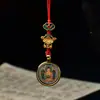 Cordón para Teléfono Móvil Original Tejido a Mano Ocho Santos Patronos 1.5 Thangka Pintado en Oro Colgante para Teléfono Móvil Colgante para Bolso Unidad USB