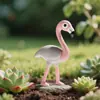 Adornos de Flamenco para Rocalla de Patio Adornos de Paisaje con Agua Corriente Decoración para Patio Exterior Jardín Césped Estanque de Peces