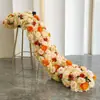 Arreglo Floral para Fondo de Boda, Decoración Floral de Arco, Escaparate, Flores de Mesa para Sala de Exposiciones, Tira Larga de Flores, Flores Artificiales, Flores Falsas, Flores para Decoración de Punto Fotográfico Popular
