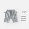 Calças de Bebê Finas de Verão para Meninos e Meninas, Shorts Largos de Algodão Puro, Roupa Casual Respirável para Casa para Bebês e Crianças Pequenas