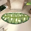 Tapete de chão de folha irregular fresco e criativo de terra de diatomáceas para banheiro e vaso sanitário, absorvente, secagem rápida, fácil de manter, pode ser enviado em nome de terceiros