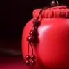 Corrente de Celular de Cabacinho com Nó Chinês de Cinábrio Cru, Chaveiro Pingente de Ano Zodiacal para Casal Presente Atacado