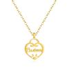 [Personalización privada] Collar con nombre y candado de amor de acero inoxidable, hecho a mano, galvanizado, oro real de 18 quilates, con letras en inglés.