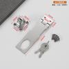 Cerradura de hebilla antirrobo de acero inoxidable, estilo antiguo, de seguridad engrosada, con tarjeta de bloqueo con llave y perno de bloqueo, caja plegable con cerradura de hebilla