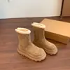Botas de invierno cálidas de algodón con suela gruesa y felpa engrosada, botines forrados de felpa, nuevo estilo 2026, botas de nieve versátiles para mujer