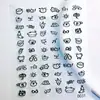 Pegatinas Populares de Nueva Tecnología para Uñas de Peces de Océano 5D Estampado Gato de Dibujos Animados Lazo Pequeño Símbolo Pegatinas para Uñas