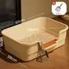 Caixa de Areia para Gatos Multifuncional Extra Grande à Prova de Salpicos, Banheiro para Gatos Semifechado, Fácil de Limpar, Suprimentos para Animais de Estimação, Caixa de Areia para Gatos