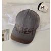 Gorra de Béisbol con Letra de Graffiti Pintada a Mano para Mujer, Ala Ancha, Cara Grande Pequeña, Versátil, Parte Superior Suave, Gorra de Pico de Pato para Hombre, Verano