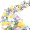 Guirnaldas de Serpentinas Populares de Pascua Transfronterizas, Guirnalda Redonda Macaron, Decoraciones para Escaleras del Día del Niño Escolar, Lentejuelas