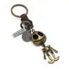 Joyería Artística Retro Halloween Aleación Calavera Esqueleto Colgante Llavero de Cuero Llavero Tejido Personalizado