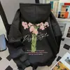 Sudadera con Capucha Gruesa de Terciopelo Diseño Estilo Coreano para Mujer Otoño e Invierno Estampado Creativo Holgada Moda Casual Chaqueta Cardigan