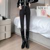Calça Jeans Azul Cinza Feminina Primavera e Outono Novo 2022 Outono e Inverno Cintura Alta Slimming Exterior Wear Calça Lápis Apertada