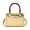 Nuevo bolso de mujer 2023, nuevo bolso de comercio exterior, bolso bandolera de mano con textura de cocodrilo, bolso cuadrado pequeño a juego.
