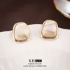 Brincos Stud Geométricos Trapézoidais Estilo Retro Hong Kong Agulha de Prata Elegantes Simples Versáteis para o Dia a Dia Acessórios de Brincos da Moda de Personalidade de Nicho