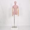 Tienda de ropa modelo de lino de bambú accesorios muñeca de medio cuerpo estilo coreano maniquí maniquí de plomo soporte para modelo soporte para exhibición en ventana