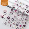 Cielo Oscuro Demonio Oso Enfermera Pegatinas de Uñas con Relieve Calavera Lazo Estilo Gótico Pegatinas 3D DIY
