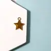 Fabricante Venta al por Mayor Globo de Flor de Concha Estrella de Cinco Puntas Accesorios de Joyería de Aleación Pendientes con Banda Elástica Colgante Perforado Versión Coreana