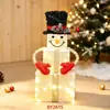 Nueva caja de regalo luminosa 3D de hierro forjado transfronteriza adorno de exhibición navideña decoración festiva decoración temática de ambiente