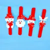 Regalo de Navidad círculo pop pulsera de juguete para niños pulsera pequeña de muñeco de nieve círculo de palmadas para fiesta