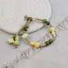 Pulsera de Cerámica Tejida con Diseño de Nicho, Sensación de Alta Gama, Dulce y Versátil para Mujeres, Pulsera Artística de Concha Marina, Joyería de Costa
