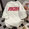 Estilo Ins Tendencia Nacional Estampado de Letras Callejero Camiseta de Manga Corta Diseño de Verano Tendencia de Estilo Callejero Top Holgado Versátil