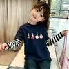 Nuevo conjunto de dos piezas de algodón puro, camiseta básica para primavera y otoño, ropa de otoño para bebé, camiseta elegante de manga larga para niñas