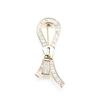 Live Supply personalizado micro-incrustado zircão ouro e prata duas cores zíper pino moda masculina e feminina anti-corrida broche