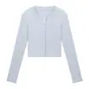 Jaqueta Cardigan Casual para Mulheres 2026 Início do Outono Slim-Fit Listrado Top Camisola Conjunto de Duas Peças