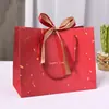 Bolsa de Presente para Lâmpadas Wanjia Bolsa Vermelha Bolsa para Embalagem de Doces de Casamento com Fita Bolsa de Papel para Lembrança Pronta Desconto