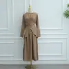 2026 Conjunto Elegante de Duas Peças Loriya Cor Sólida Cintura Marcada Top + Saia Lr1098