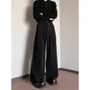 Calças casuais masculinas fluidas, de alta qualidade, modelo novo 2026, estilo americano moderno, corte reto solto, calças de perna larga