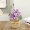 Planta de Lirio Tejida a Crochet con Lana - Exquisito y Único Regalo para el Día del Maestro, Adorno Decorativo para Escritorio de Oficina