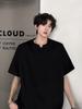 Camiseta de Verano para Hombre con Hombreras, Manga Corta, Delgada, Holgada, Cuello en V, para Adolescentes y Parejas, Tops Retro Atractivos, Camiseta de Media Manga