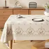 Toalha de Mesa à Prova d'Água e de Óleo, Sem Lavagem, Estilo Wabi-Sabi, Luxo Leve, Ambiente de Alto Padrão, Toalha de Mesa Estilo Vintage, Jogo Americano Retangular