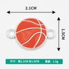 Accesorios de joyería para hacer tú mismo, colgante doble con patrón de pelota deportiva, collar de aleación con goteo de aceite, pulsera, colgante pequeño individual, accesorios