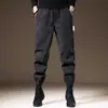Calça jogger casual de veludo cotelê macio de alta qualidade italiana para homens, coleção outono/inverno 2026, calças largas estilo americano de alta resistência